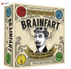 Brainfart 21040" Topsy-Turvy Trivia Card Game for 12 years to 99 years