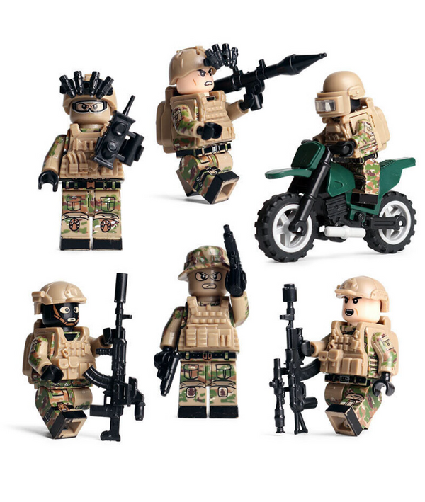 Mini figure Military Army Soldier Gun Weapons War Building Blocks Lego UK