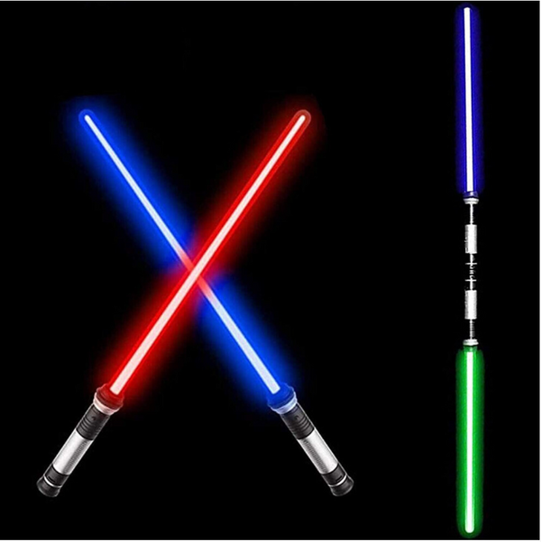 2x LED Lightsaber Saber Star Wars Swords Flashing Light Toy with Sound Kid Gift Uk