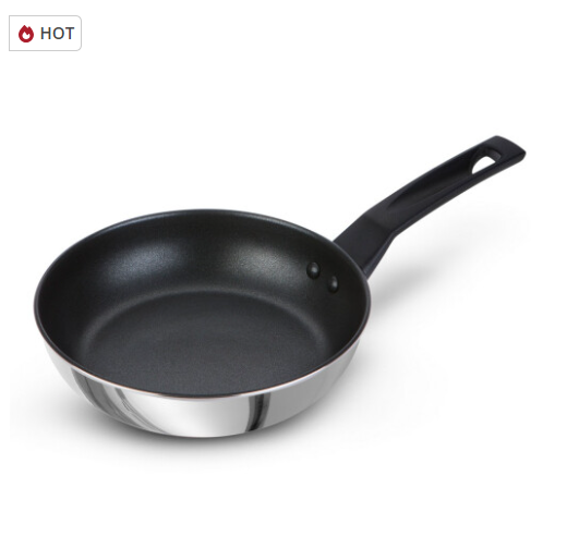 Prestige Frying Pan in Stainless Steel Dimpled Surface Non Stick Cookware - 21cm UK