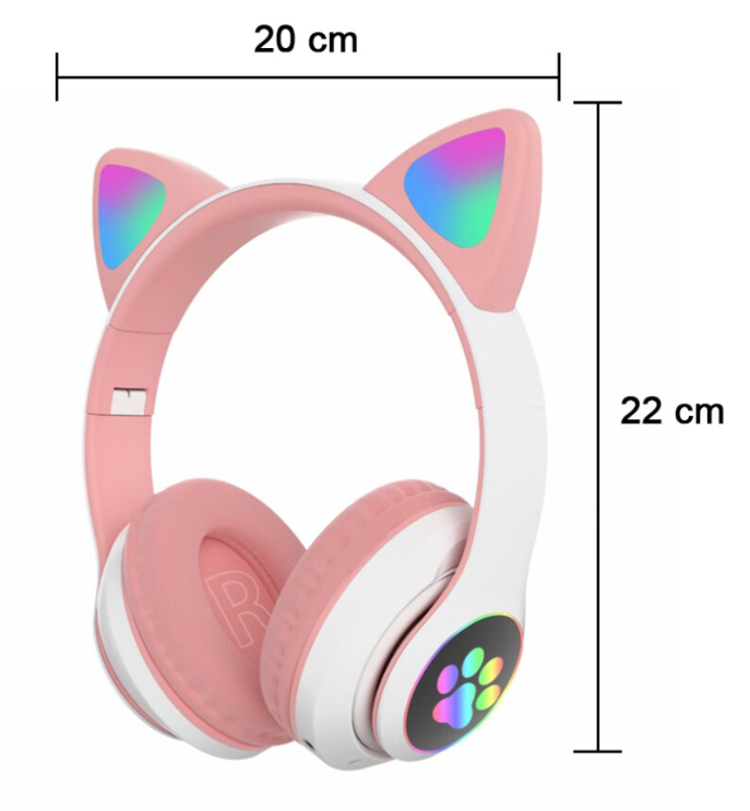 Wireless Noise Cancelling Over-Ear Headphones, Built-in Microphone, Headphones Cat Ear Wireless Headphones UK