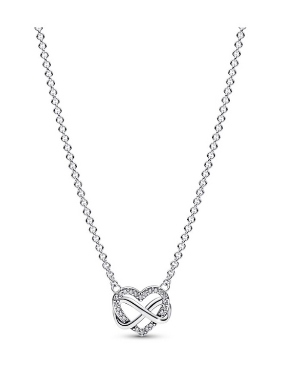 Pandora Infinity Heart Collier Necklace 392666C01 UK