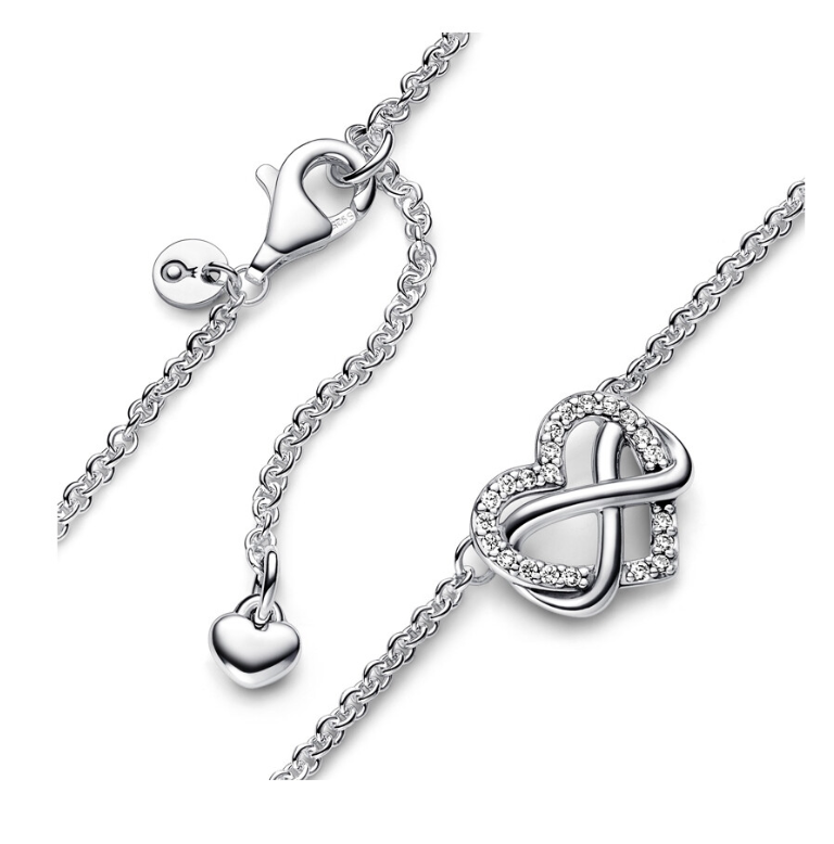 Pandora Infinity Heart Collier Necklace 392666C01 UK