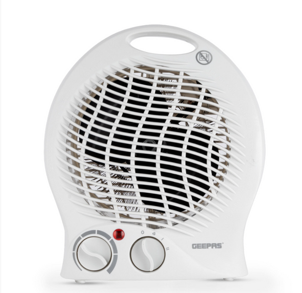 Portable Fan Heater 1500W Adjustable Thermostat, 2 Heat Settings UK