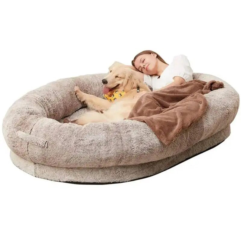 Factory direct sale Human dog bed Human size washable faux fur human dog bed for you and pets human dog beds.