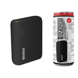 Tech Energi® TE100 PD (Power Delivery) QC 3.0 (Quick Charge) 10000mAh Power Bank On the Go - Black