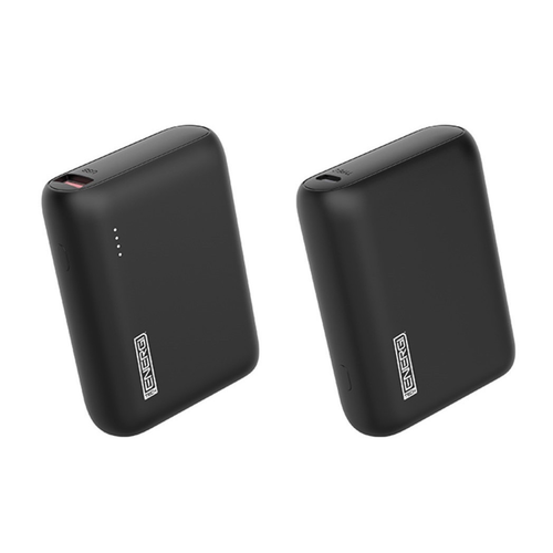 Tech Energi® TE100 PD (Power Delivery) QC 3.0 (Quick Charge) 10000mAh Power Bank On the Go - Black