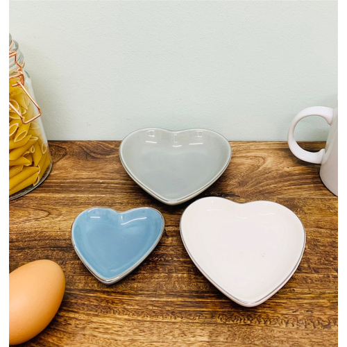 Set of 3 Heart Trinket Dishes