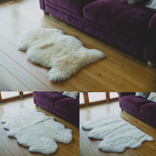 Natural Sheepskin Rug Single Pelt - Natural Ivory & Cream Colouring